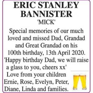 ERIC STANLEY BANNISTER MICK